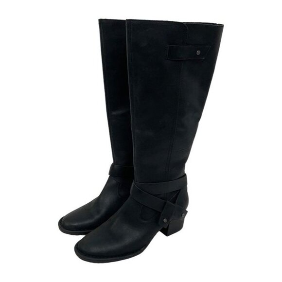 UGG Bandara Size 6 Leather Tall Knee High Heeled Boot Fall Casual Comfort Zipper - Picture 4 of 11